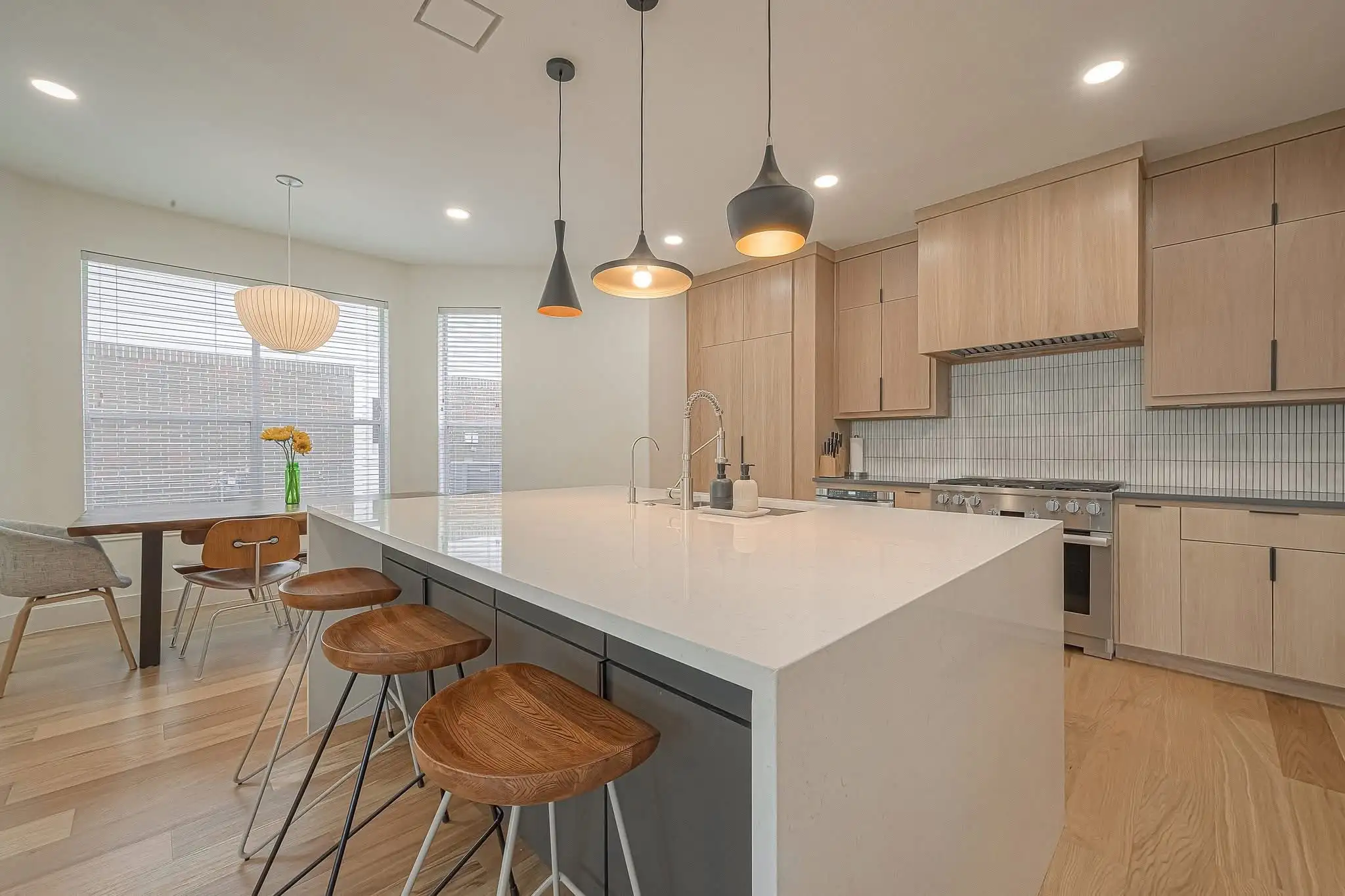Cypress Modern Transformation – Open concept layout with warm lighting